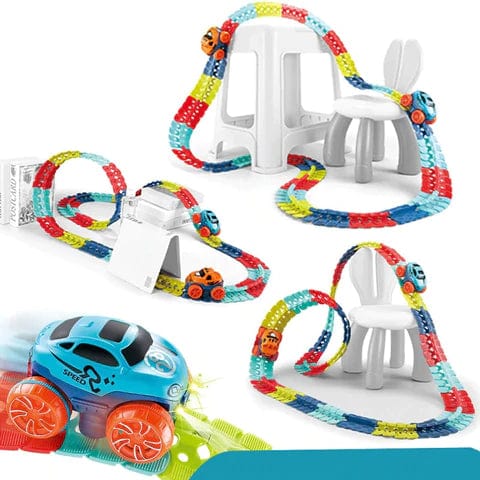 KidsPlay – Magnetische racebaan flexibel & verlicht – vanaf 3 jaar