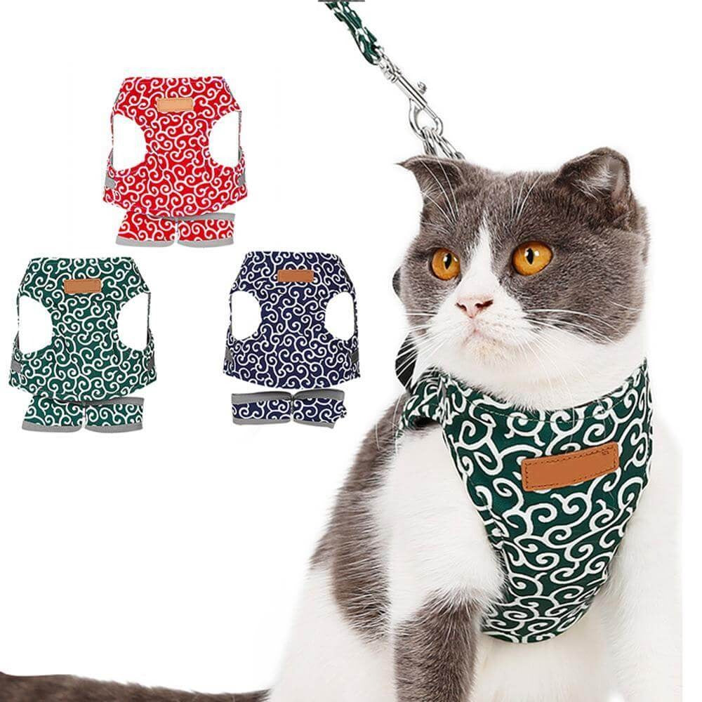Pawver – Cat Harness Set Breathable Mesh & Adjustable – For Outdoors