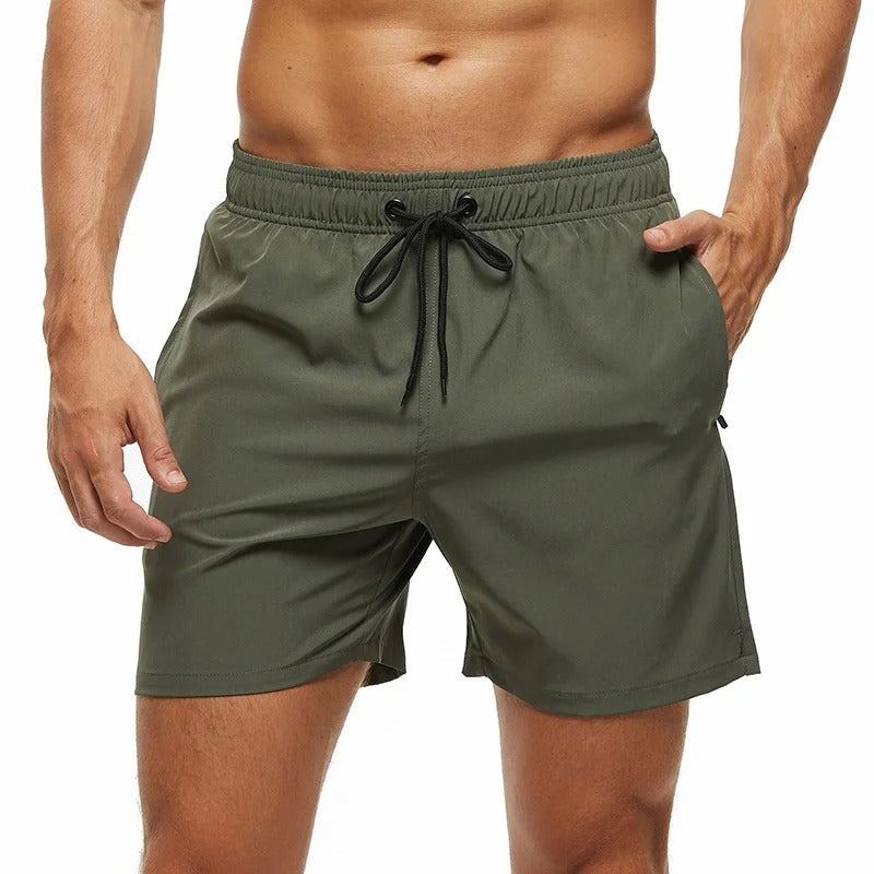 Melzano David effen kleur elastische taille heren zwembroek