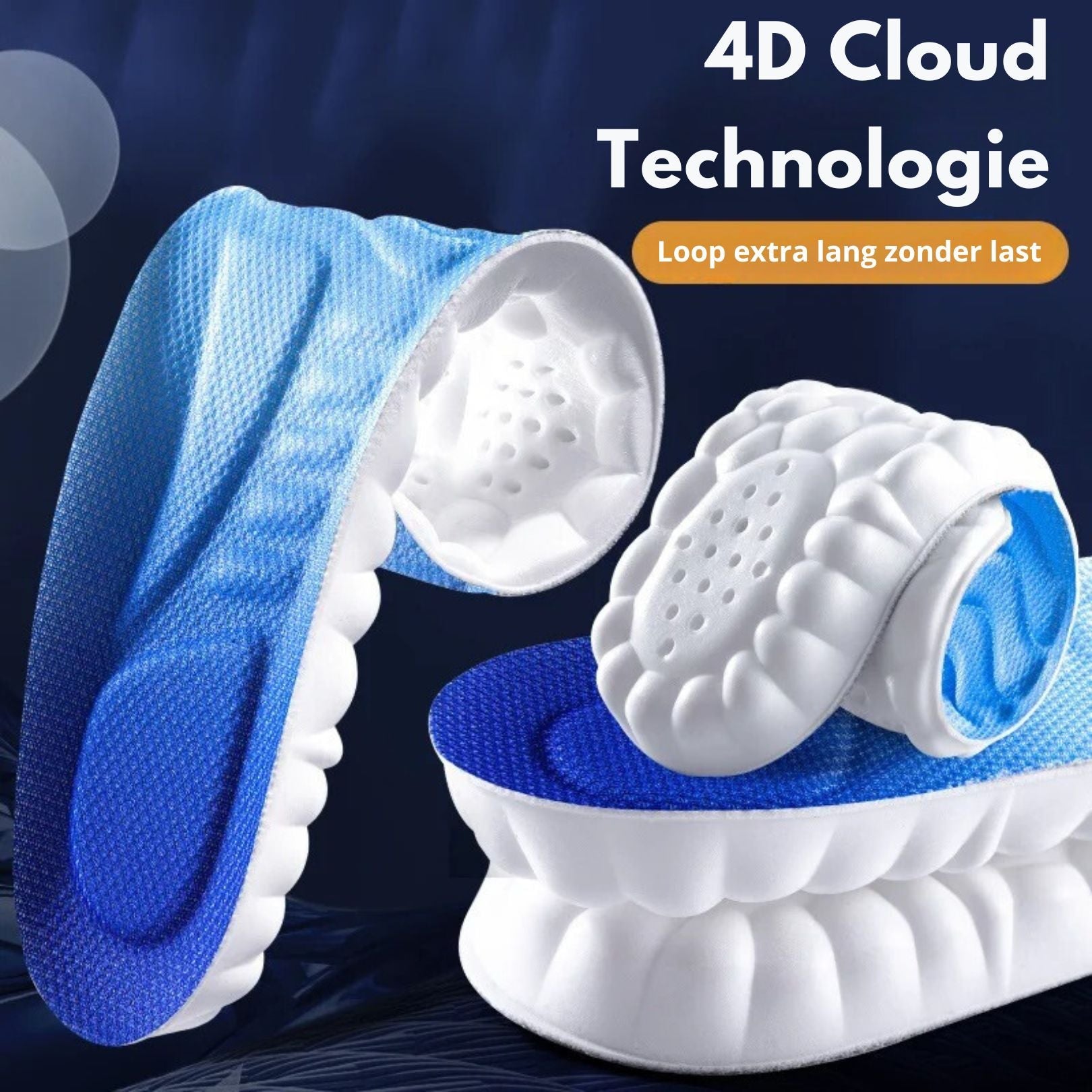 Cloudzool – Inlegzolen 4D demping & ondersteuning – Dagelijks gebruik & sport