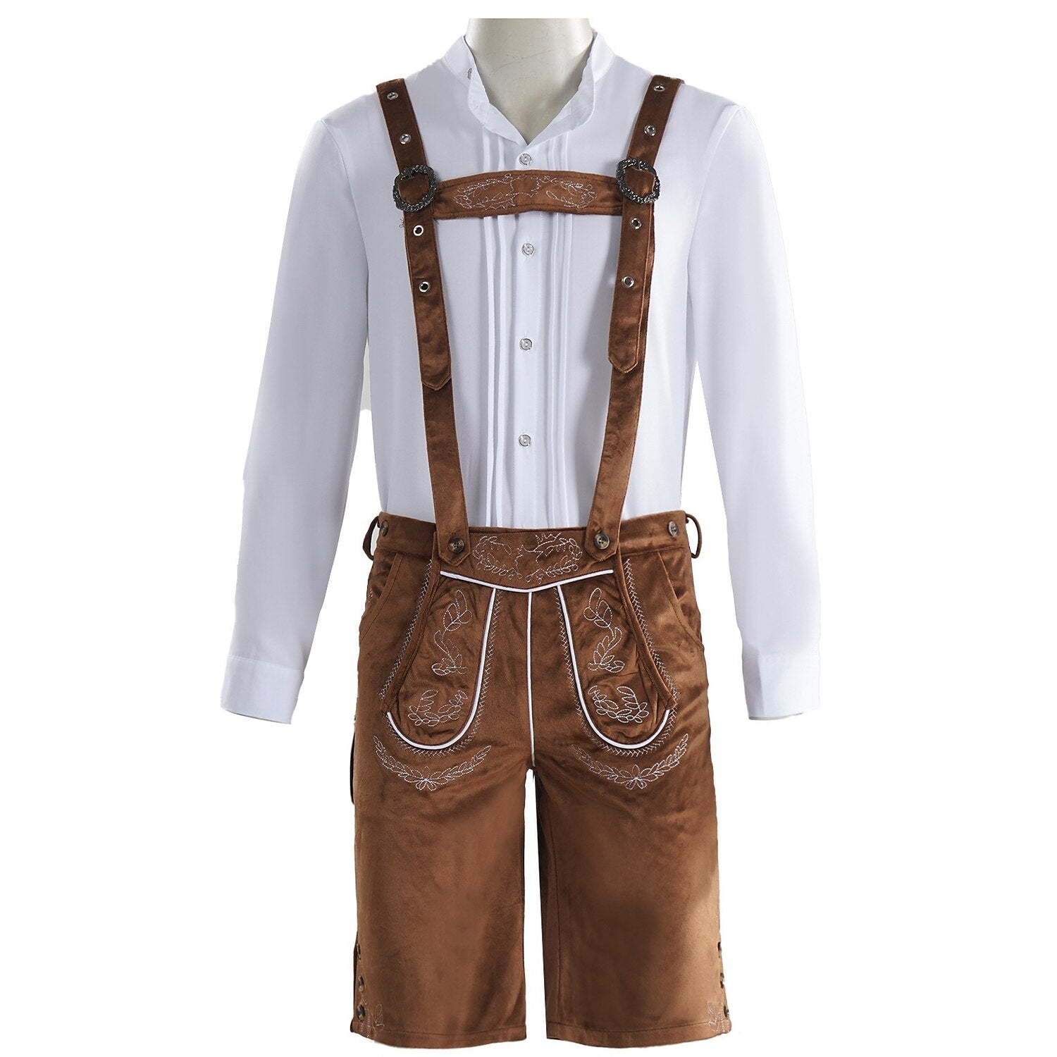 WiesnHeld – Heren-Trachten-Set met Overhemd & Lederhose – Oktoberfest Look