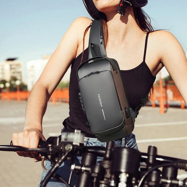 Melzano James | USB anti-diefstal schoudertas voor reizen en sporten