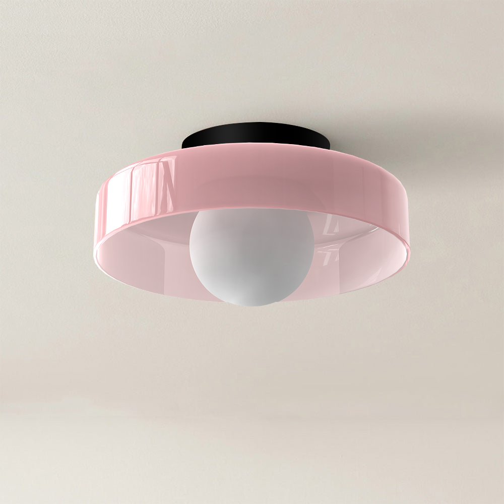 Culina – Round flush ceiling lamp – Glass design for kitchen & interior