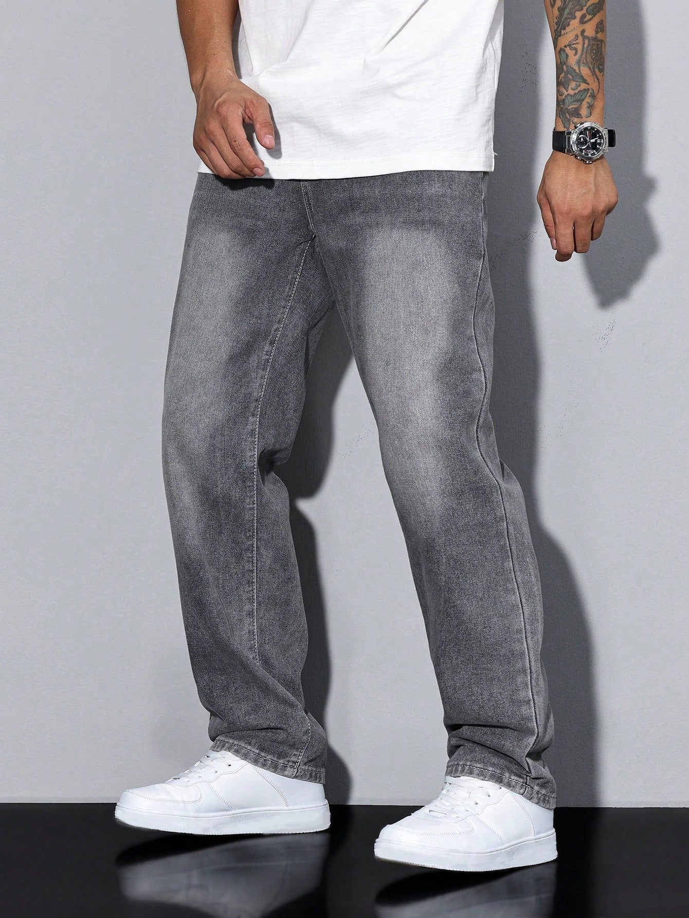 DenimCraft – Jeans para Hombre Daan en Color Liso – Casual Todoterreno para Cualquier Ocasión
