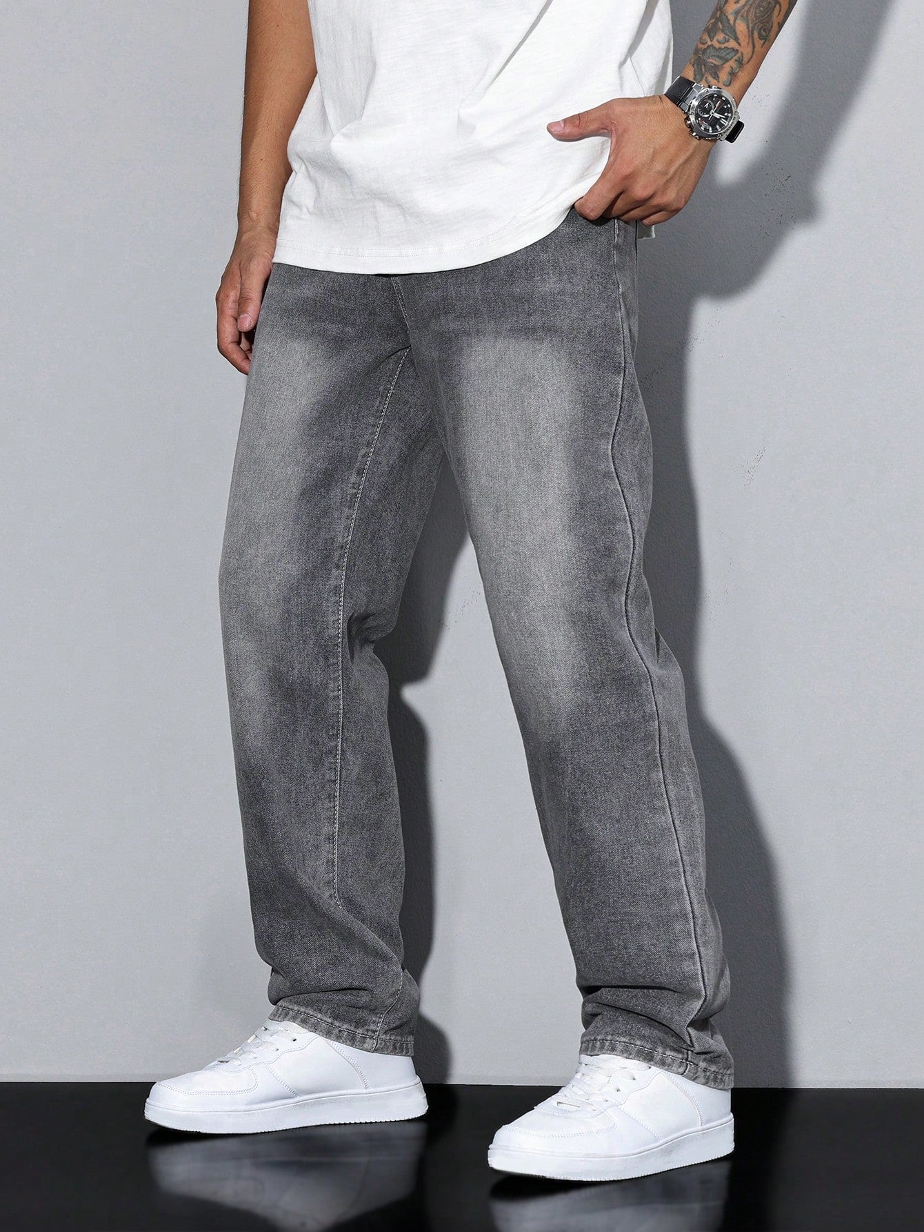 DenimCraft – Jeans para Hombre Daan en Color Liso – Casual Todoterreno para Cualquier Ocasión