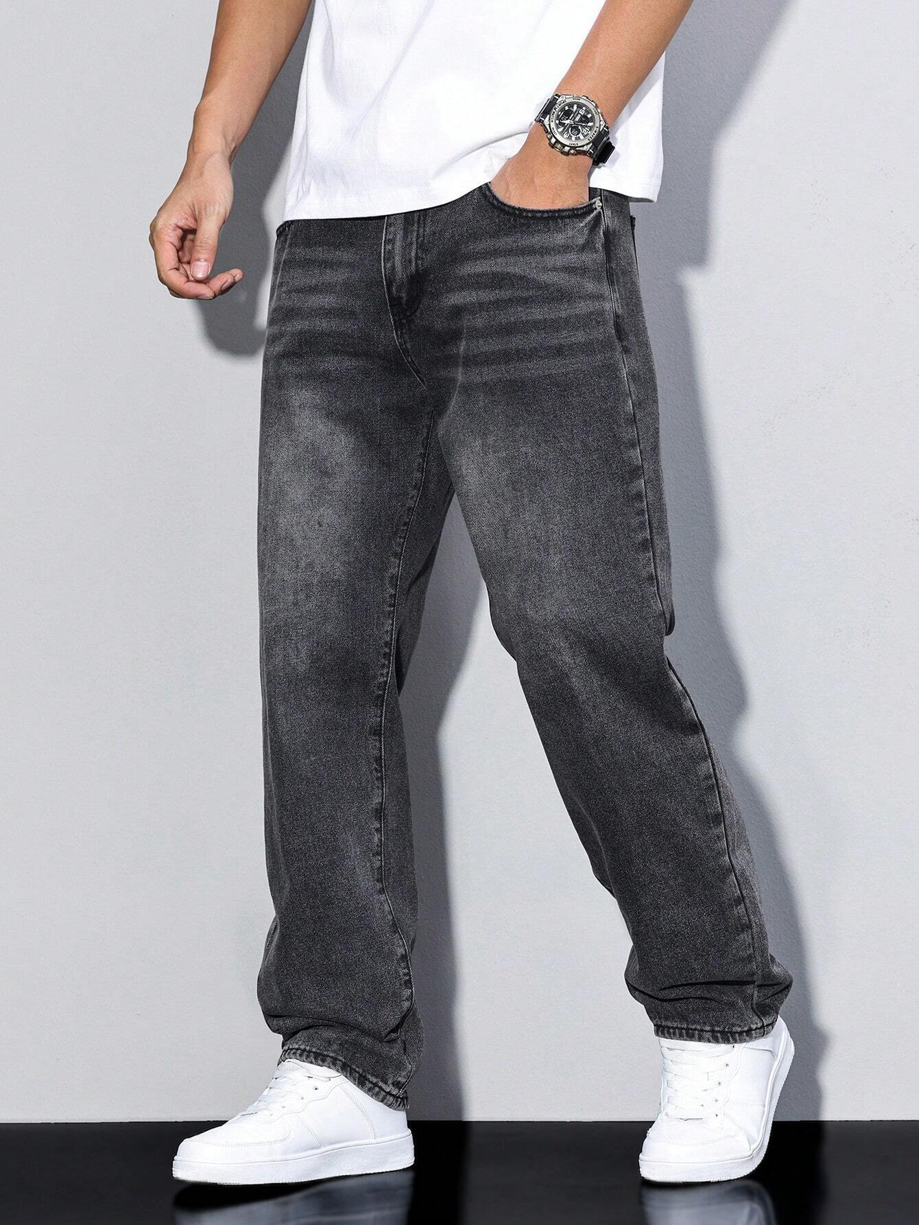 DenimCraft – Jeans para Hombre Daan en Color Liso – Casual Todoterreno para Cualquier Ocasión