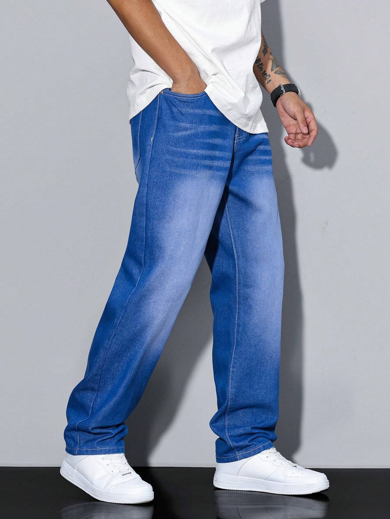 DenimCraft – Jeans para Hombre Daan en Color Liso – Casual Todoterreno para Cualquier Ocasión
