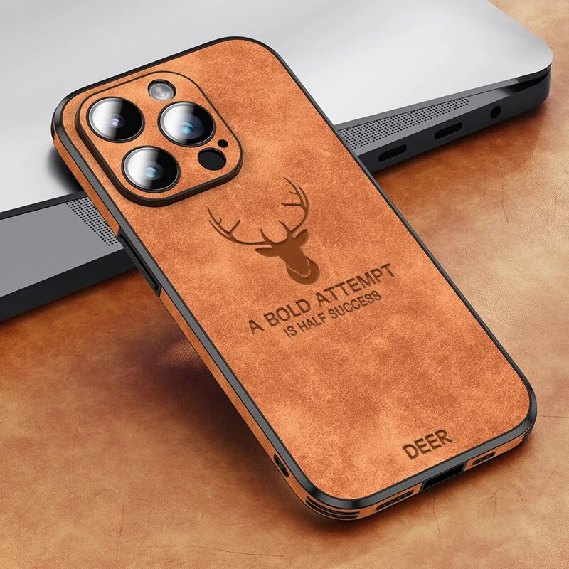 Deer – iPhone-hoes echt leer & schokbestendig – stijlvol en slank design