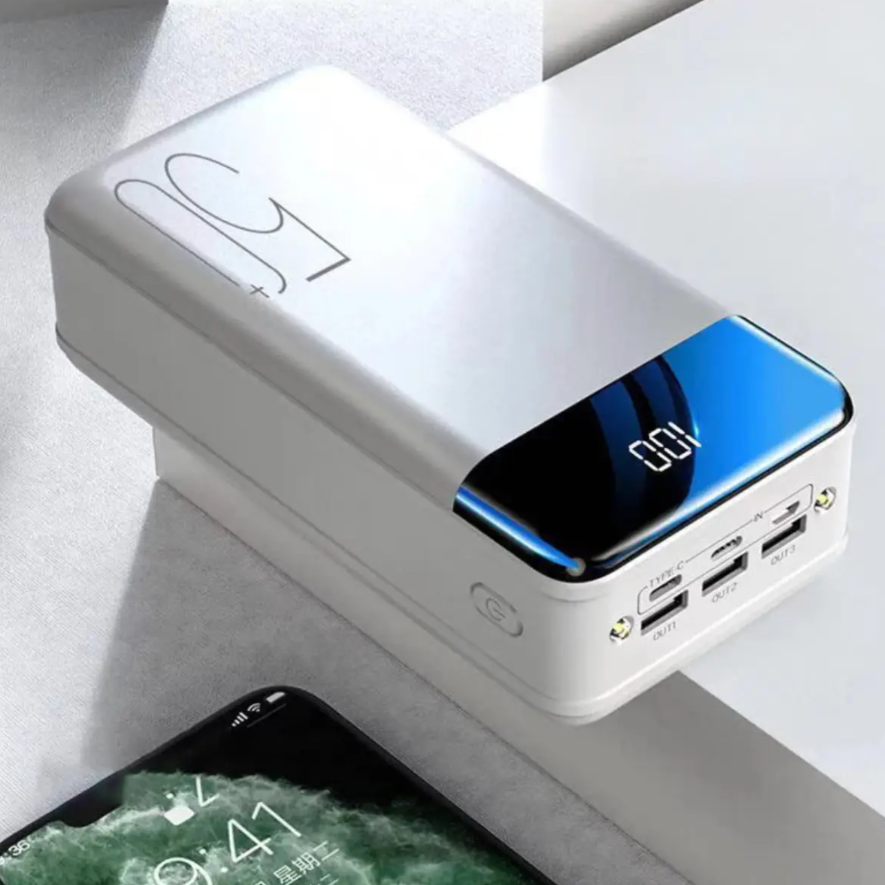 VoltEdge – Powerbank 100.000 mAh snelladen – reizen & noodgevallen