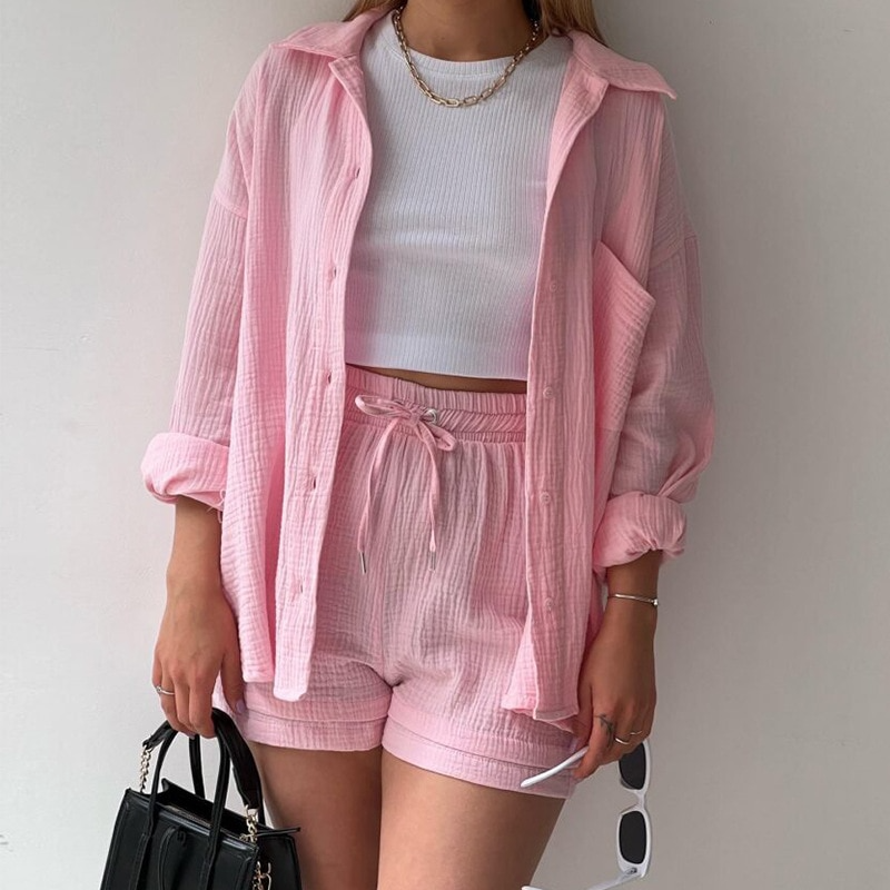 Melzano Andrea Co-ord | Elegant en ademend katoenen co-ord pak voor vrouwen