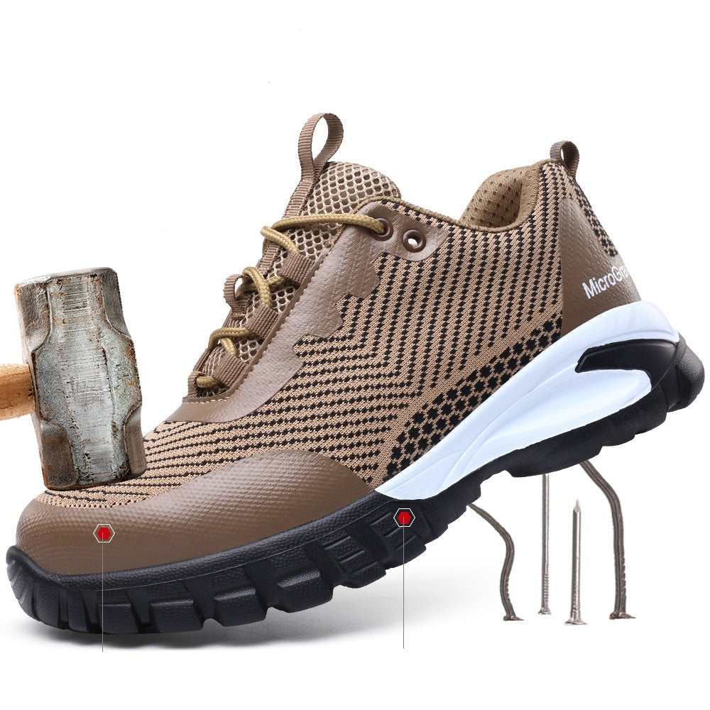 Melzano WorkBuddy lightweight waterproof black safety shoes