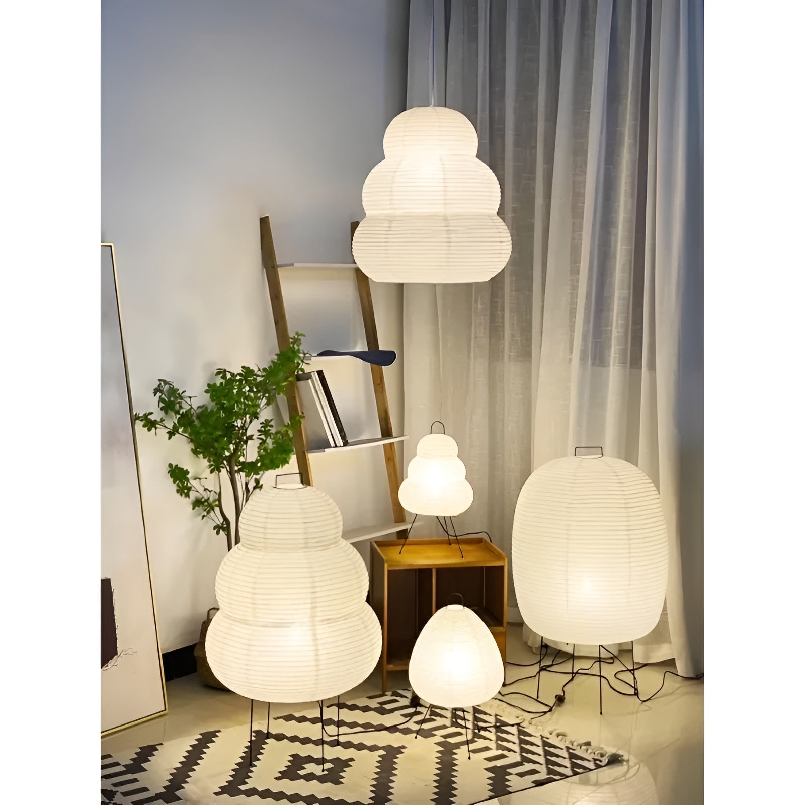 Melzano KiriLight | Waabi-Sabi Standing LED lamp of Rice Paper