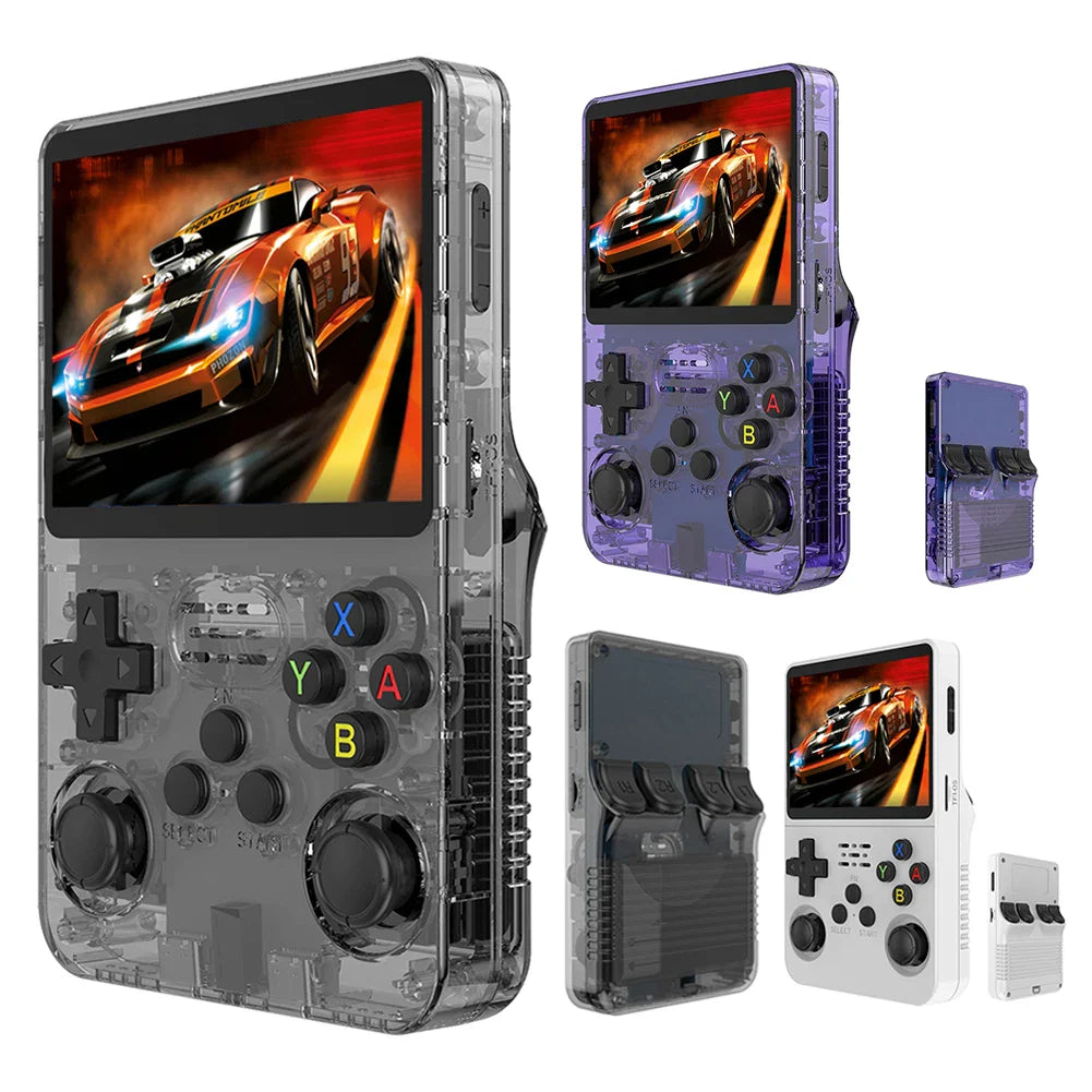 Pixora – Retro handheld console 64GB, 3.5" IPS – onderweg & cadeau