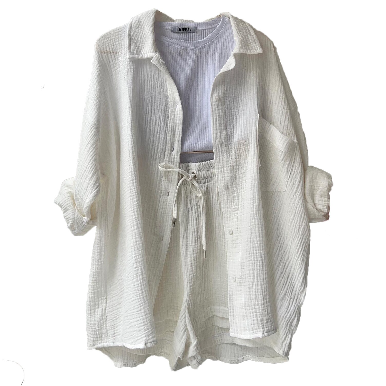 Melzano Andrea Co-ord | Elegant en ademend katoenen co-ord pak voor vrouwen