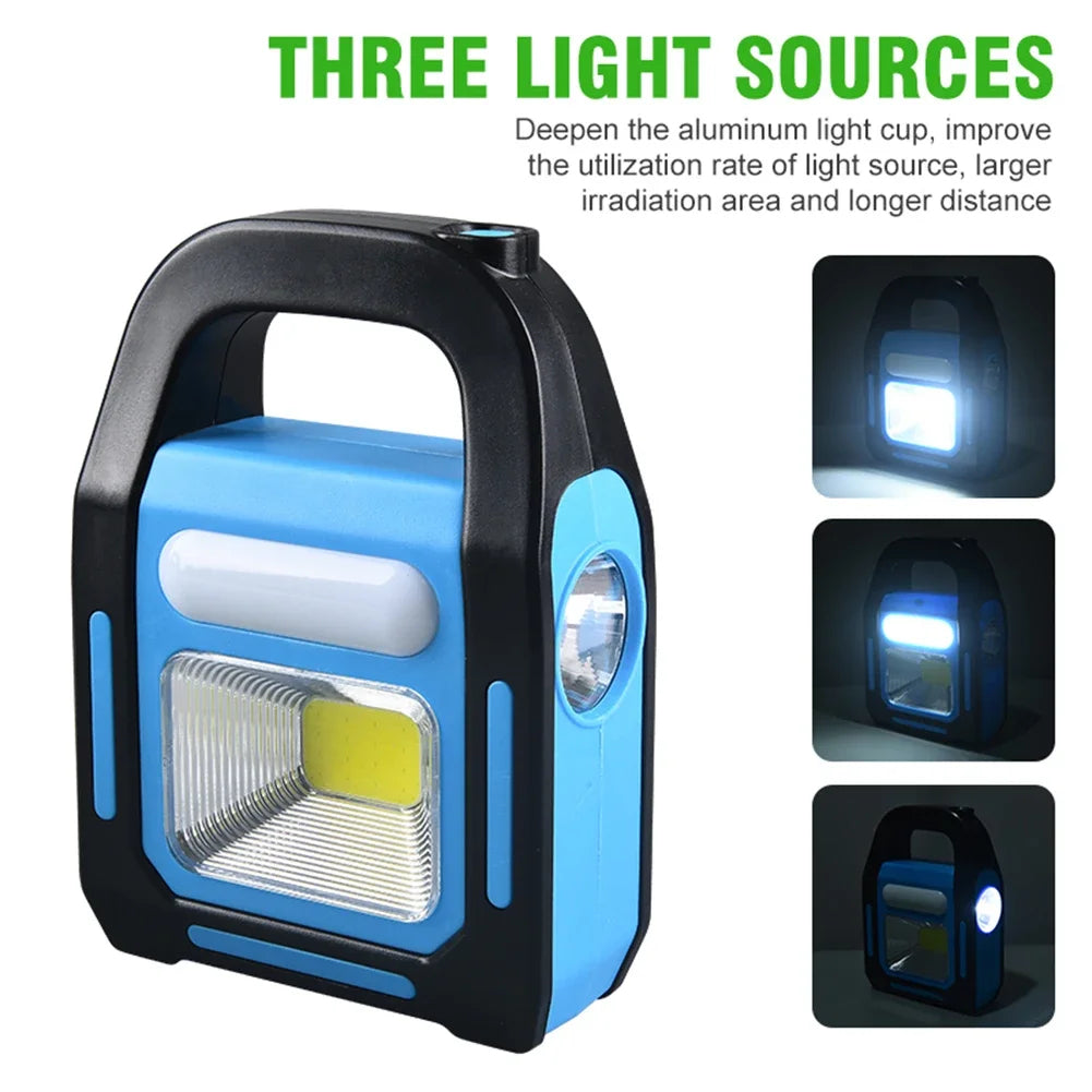 SolarGlow – Oplaadbare kampeerlantaarn met powerbank & zonne-energie