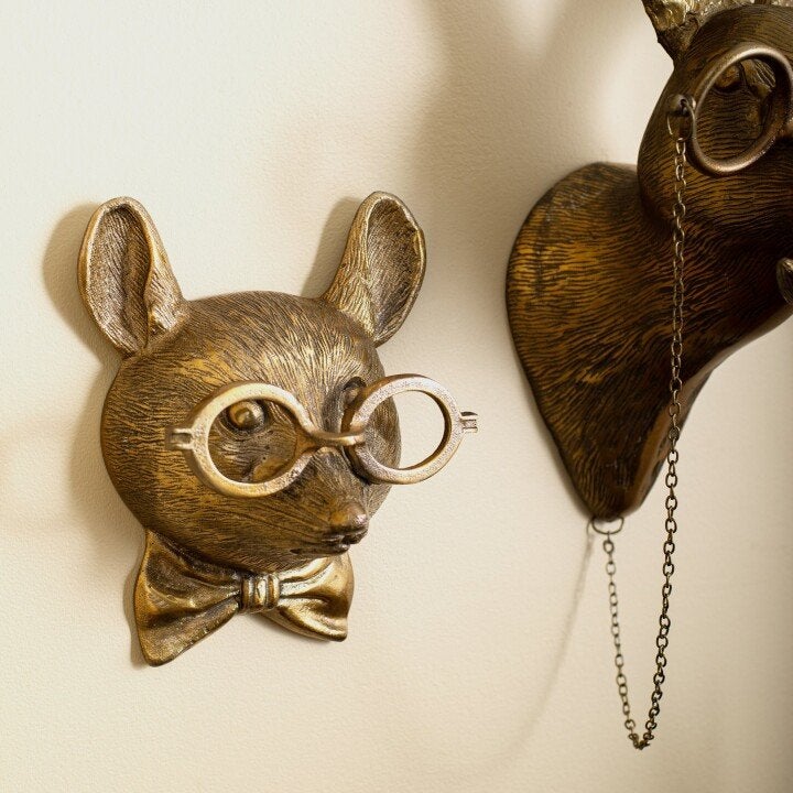 WallCritters – Playful Animal Head Wall Decoration – Hand-painted Resin Design