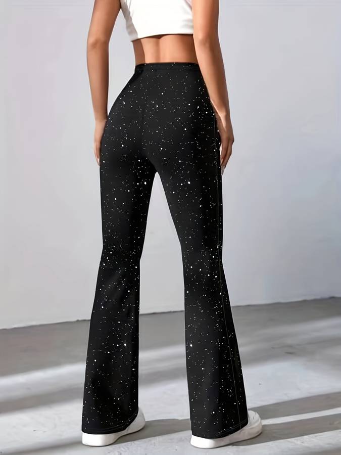 Tasha Pants | Glitter Flared Pants for Glamorous Evening Looks