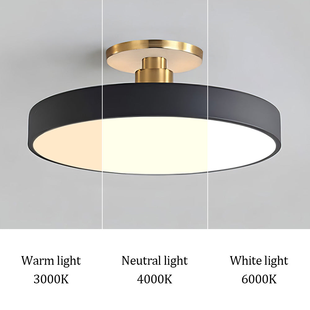 Acrion – Round LED ceiling lamp – Semi flush modern design
