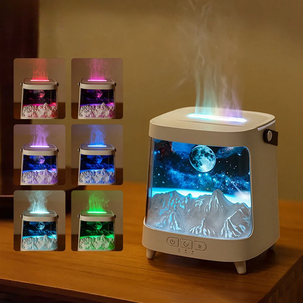 Galaxy Flame Aroma Diffuser with Night Light and Remote Control