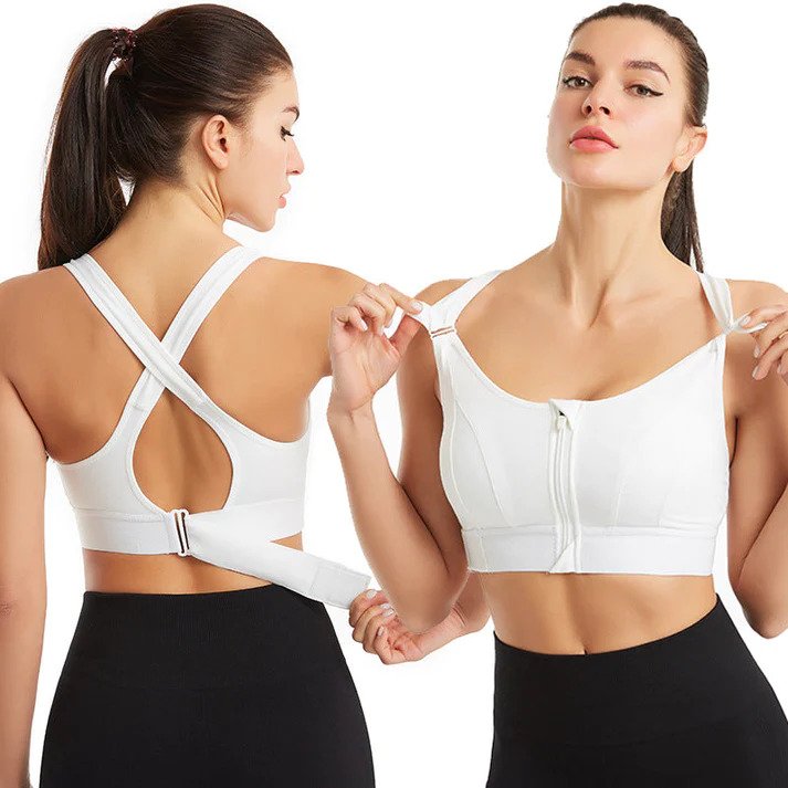 Melzano Empowerfit | Comfort Sport Bra With Zipper Closure