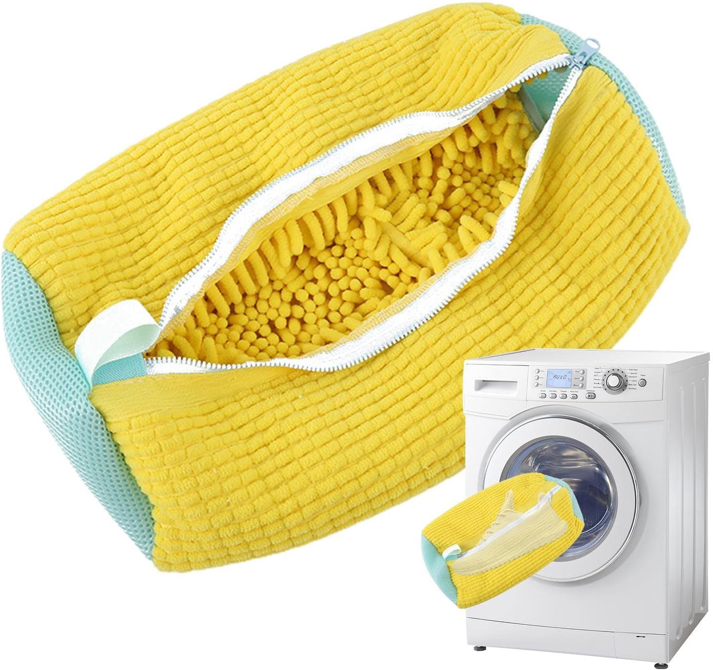 Schoenwaszak met borstel en ritssluiting – voor de wasmachine