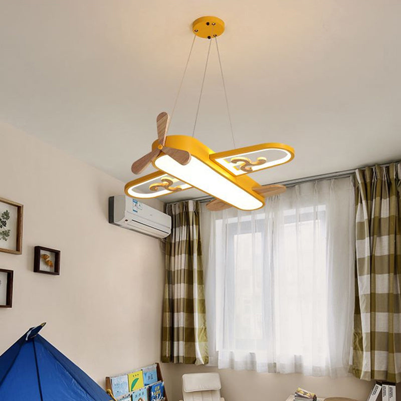 Children's Room Ceiling Lamp – Airplane Design with Adjustable LED Lighting & Remote Control