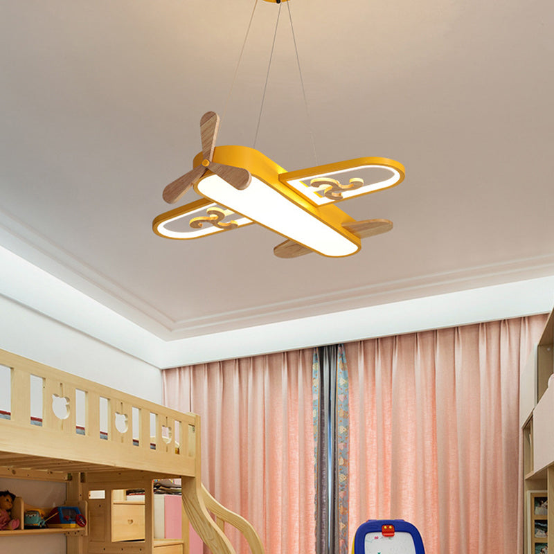 Children's Room Ceiling Lamp – Airplane Design with Adjustable LED Lighting & Remote Control