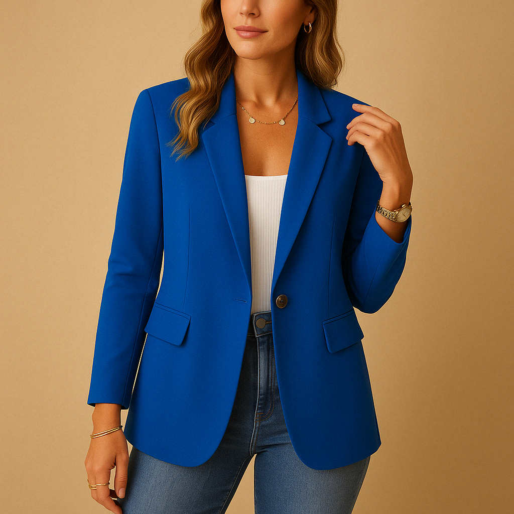 Lunira – Damesblazer stretch getailleerd – Kantoor & vrije tijd look