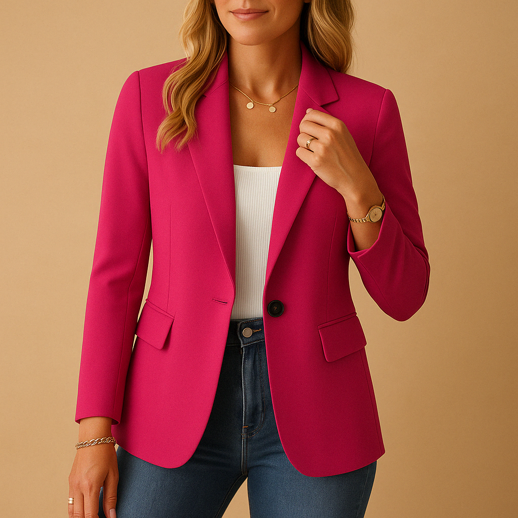 Lunira – Damesblazer stretch getailleerd – Kantoor & vrije tijd look