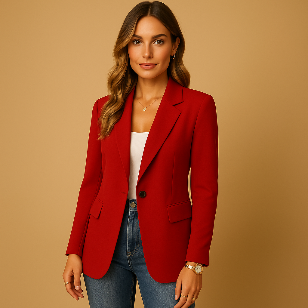 Lunira – Damesblazer stretch getailleerd – Kantoor & vrije tijd look