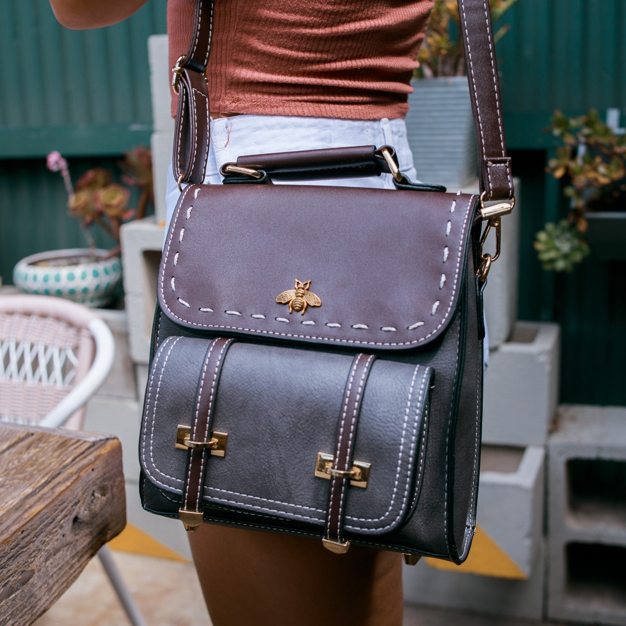 Melzano Bumblebee Leather Backpack