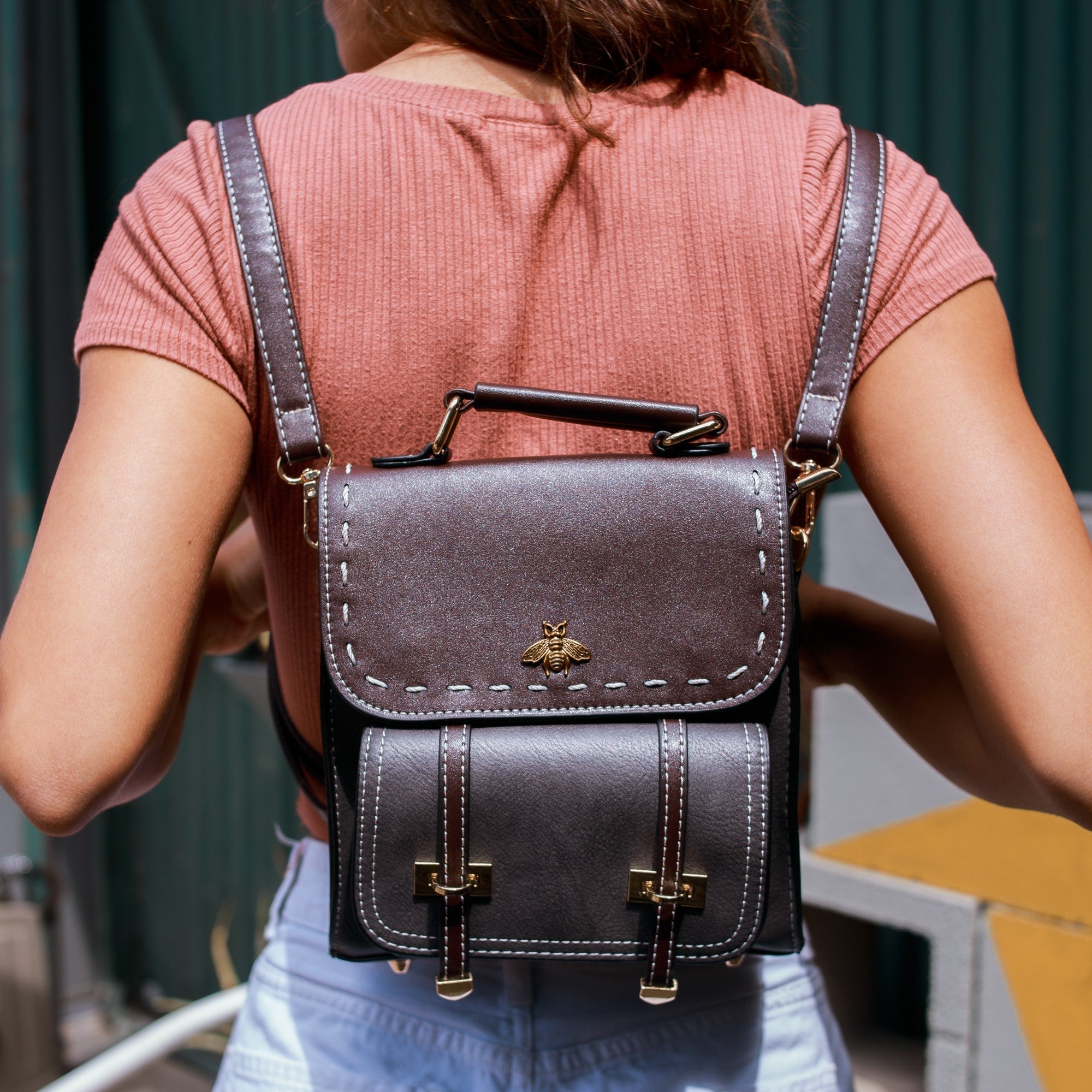 Melzano Bumblebee Leather Backpack