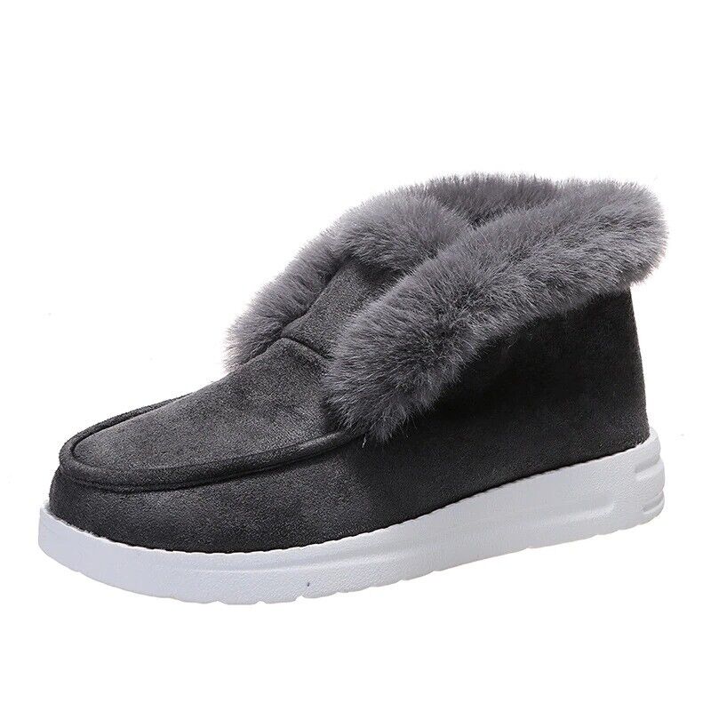 Maggie Winter Moccasins | Suede Slip-On Moccasins with Fur Lining