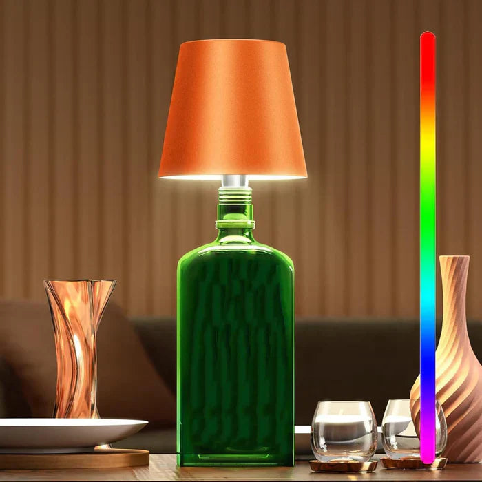 GlowBottle – Portable LED bottle lamp with touch control and dimming function