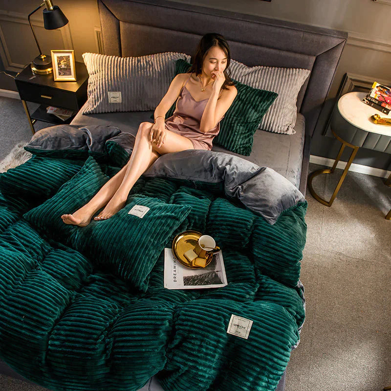 WinterHaven – Velvet Fleece Duvet Cover Warm and Breathable