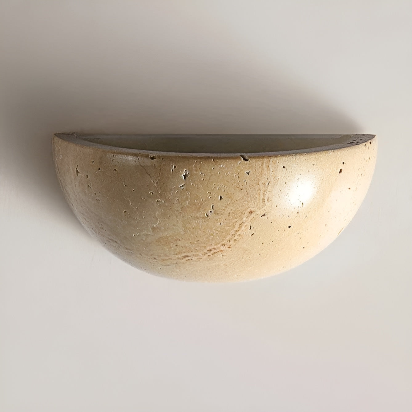 ZenGlow – Halfronde LED Wandlamp – Wabi-Sabi Minimalistisch Ontwerp