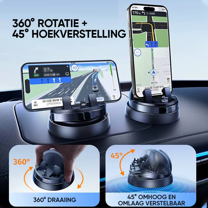 Rotatable Phone Holder Car – 360° Flexible Smartphone Holder with Stable Non-slip Base