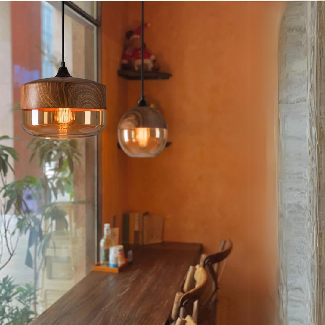 NordLuna Plafondlamp – Stijlvolle Scandinavische Houten Deckenleuchte voor Warme en Moderne Interieurs