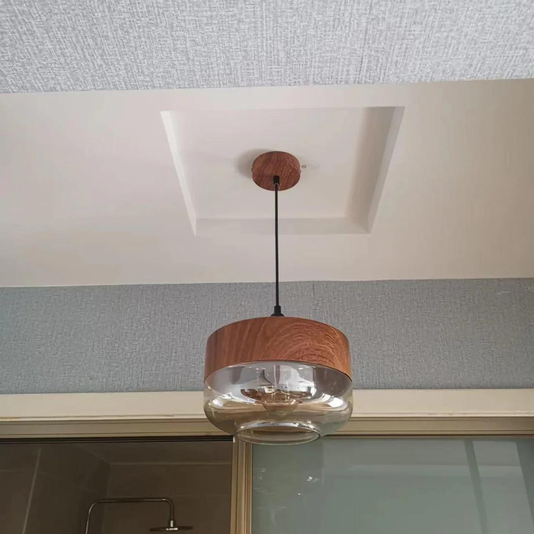 NordLuna Plafondlamp – Stijlvolle Scandinavische Houten Deckenleuchte voor Warme en Moderne Interieurs