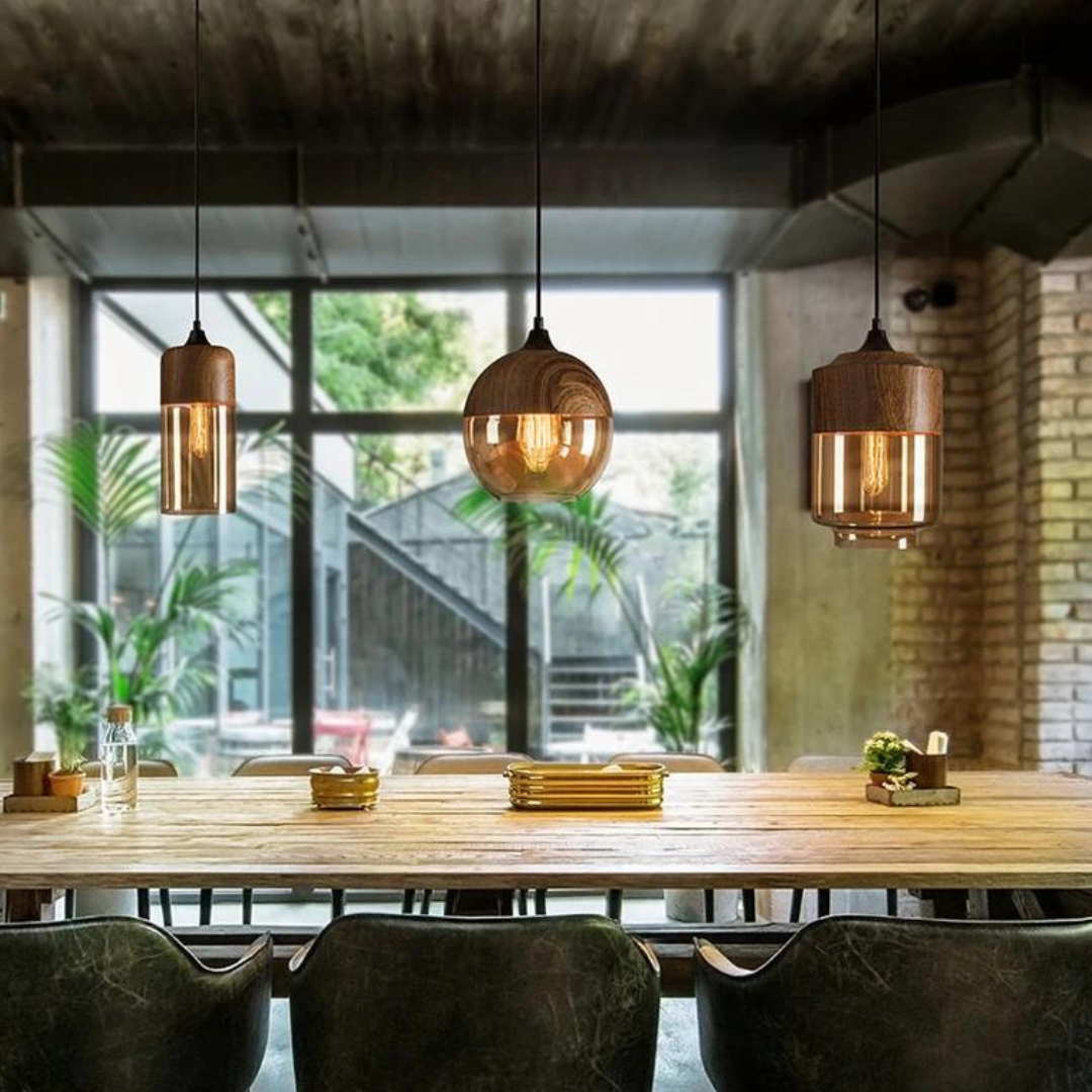 NordLuna Plafondlamp – Stijlvolle Scandinavische Houten Deckenleuchte voor Warme en Moderne Interieurs