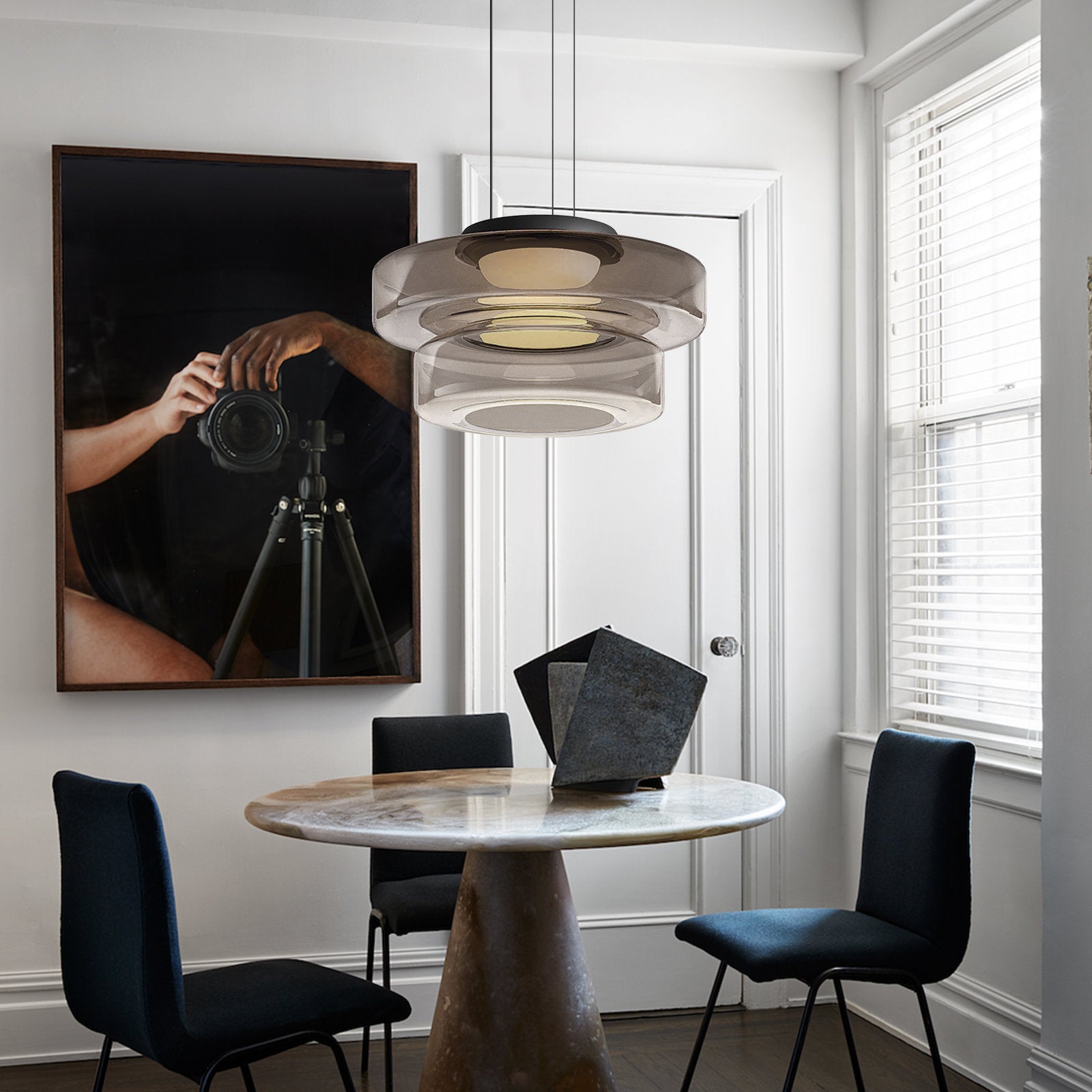 AuroraLicht – Glazen Bauhaus Hanglamp | Modern & Verstelbaar Design