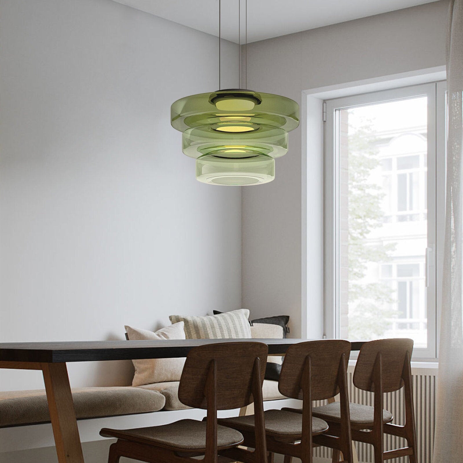 AuroraLicht – Glazen Bauhaus Hanglamp | Modern & Verstelbaar Design
