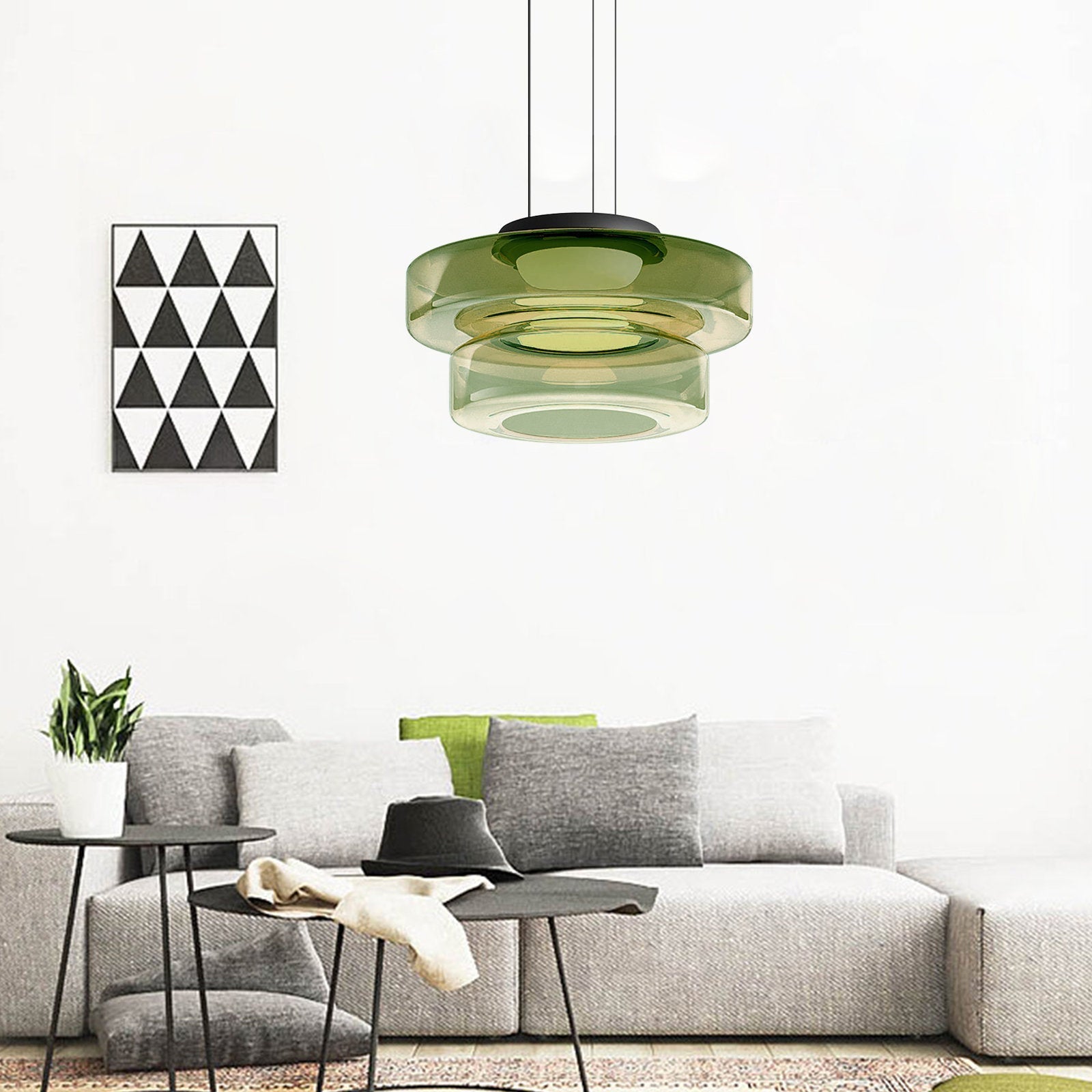 AuroraLicht – Glazen Bauhaus Hanglamp | Modern & Verstelbaar Design