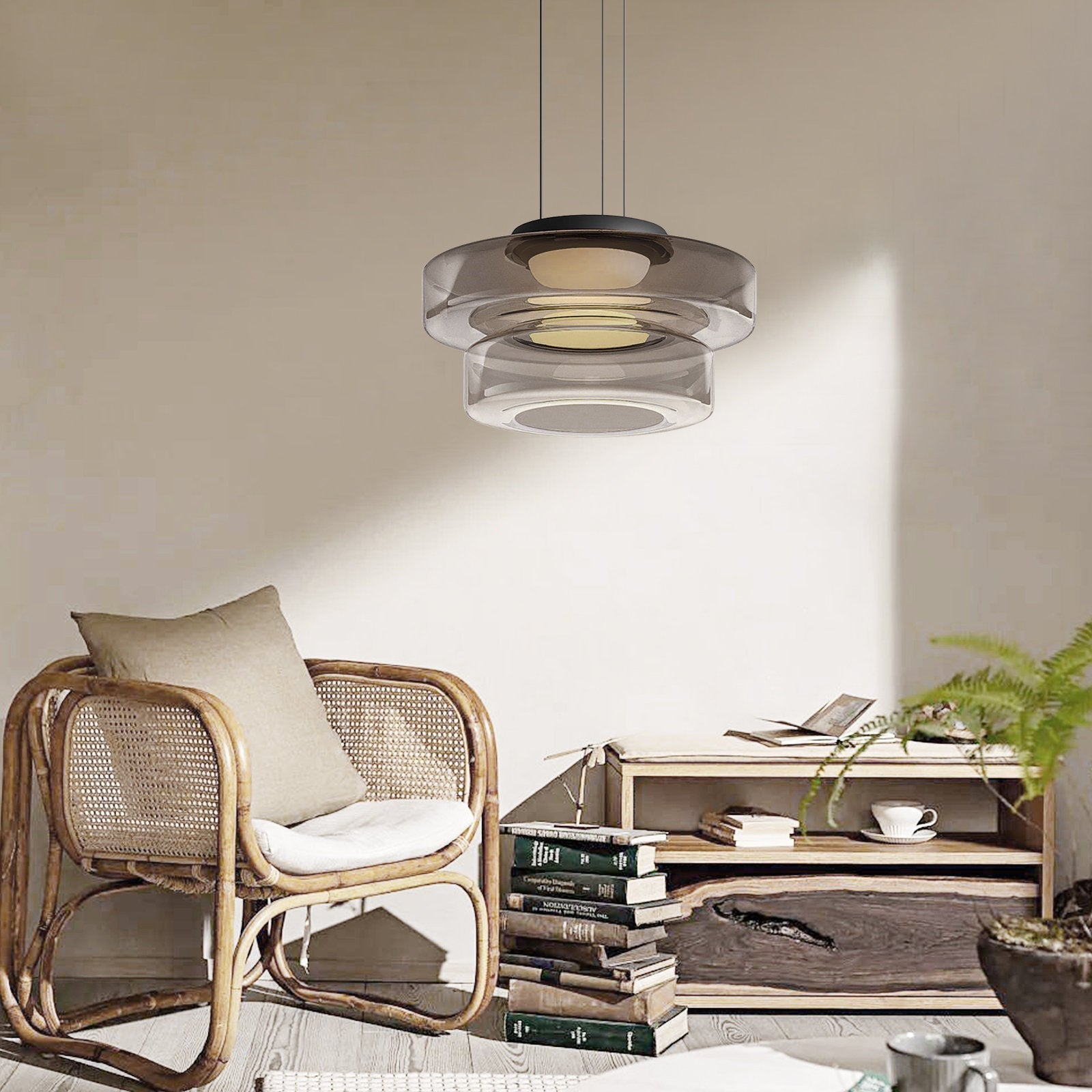 AuroraLicht – Glazen Bauhaus Hanglamp | Modern & Verstelbaar Design