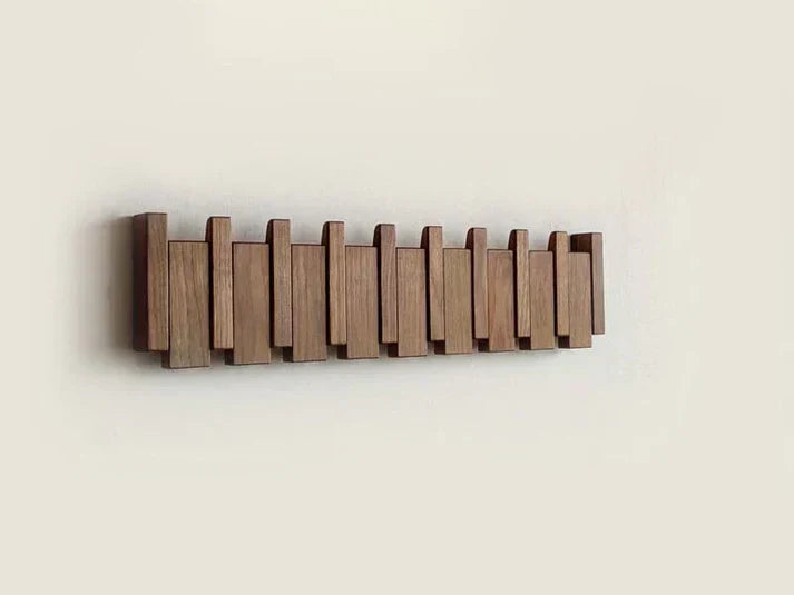 Melzano perchero de madera | perchero de piano artesanal de madera