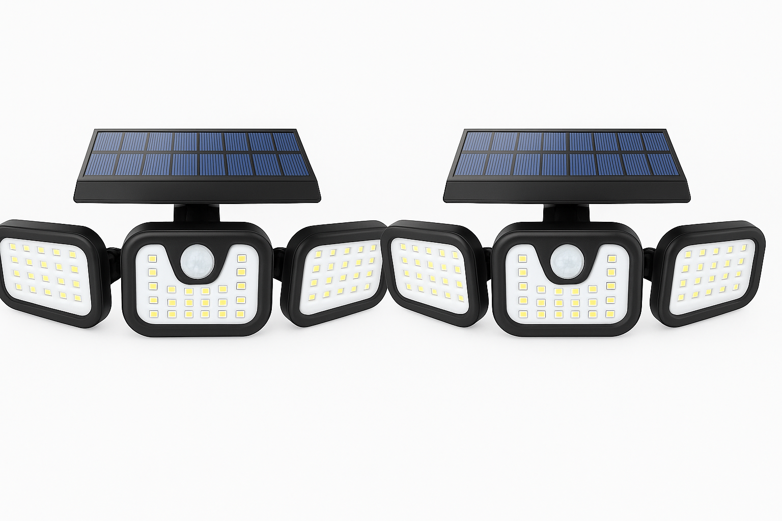 SolarGuard – LED 3-head outdoor lamp with motion sensor – IP65 waterproof