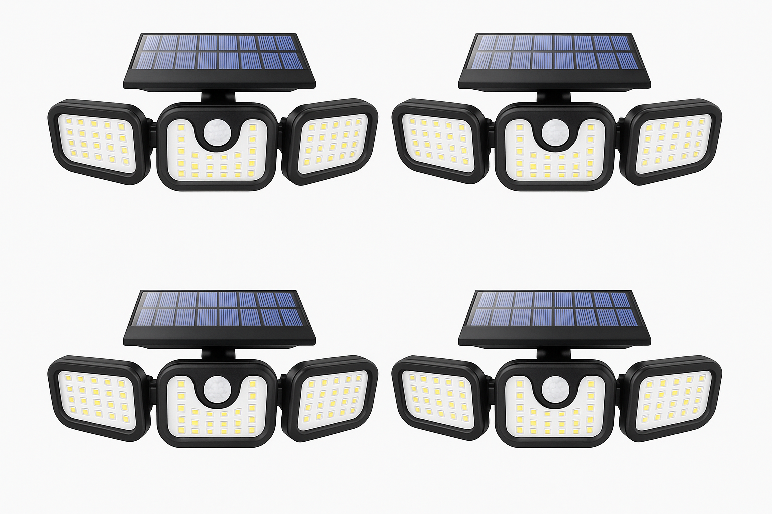 SolarGuard – LED 3-head outdoor lamp with motion sensor – IP65 waterproof