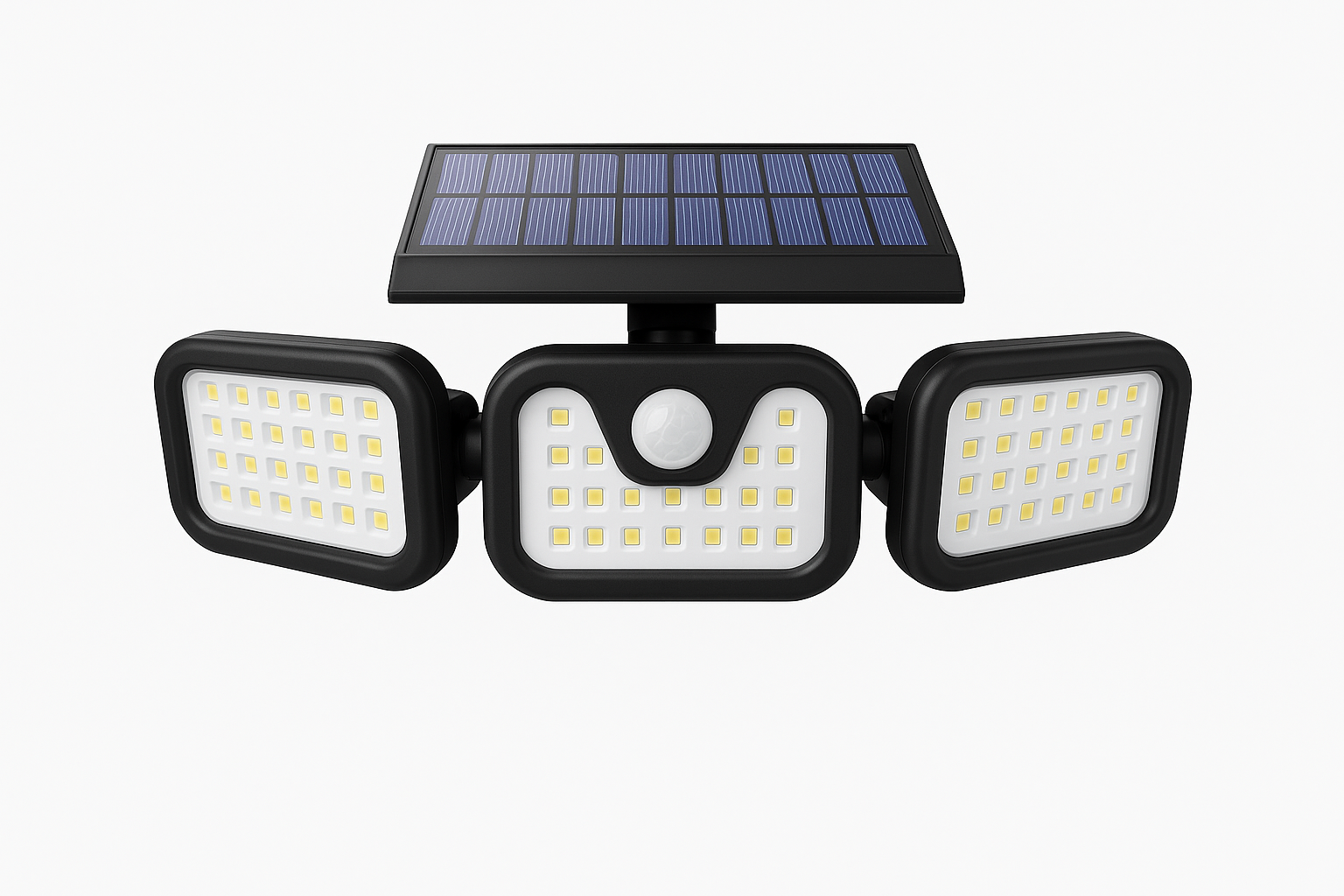 SolarGuard – LED 3-head outdoor lamp with motion sensor – IP65 waterproof