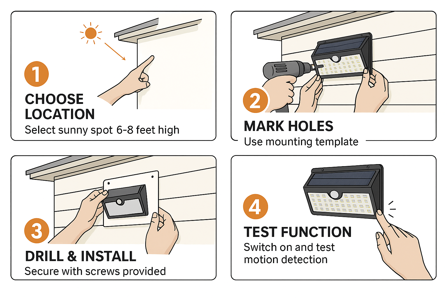 Solaro – Solar energy security lamp 78 LED – IP65 with motion sensor