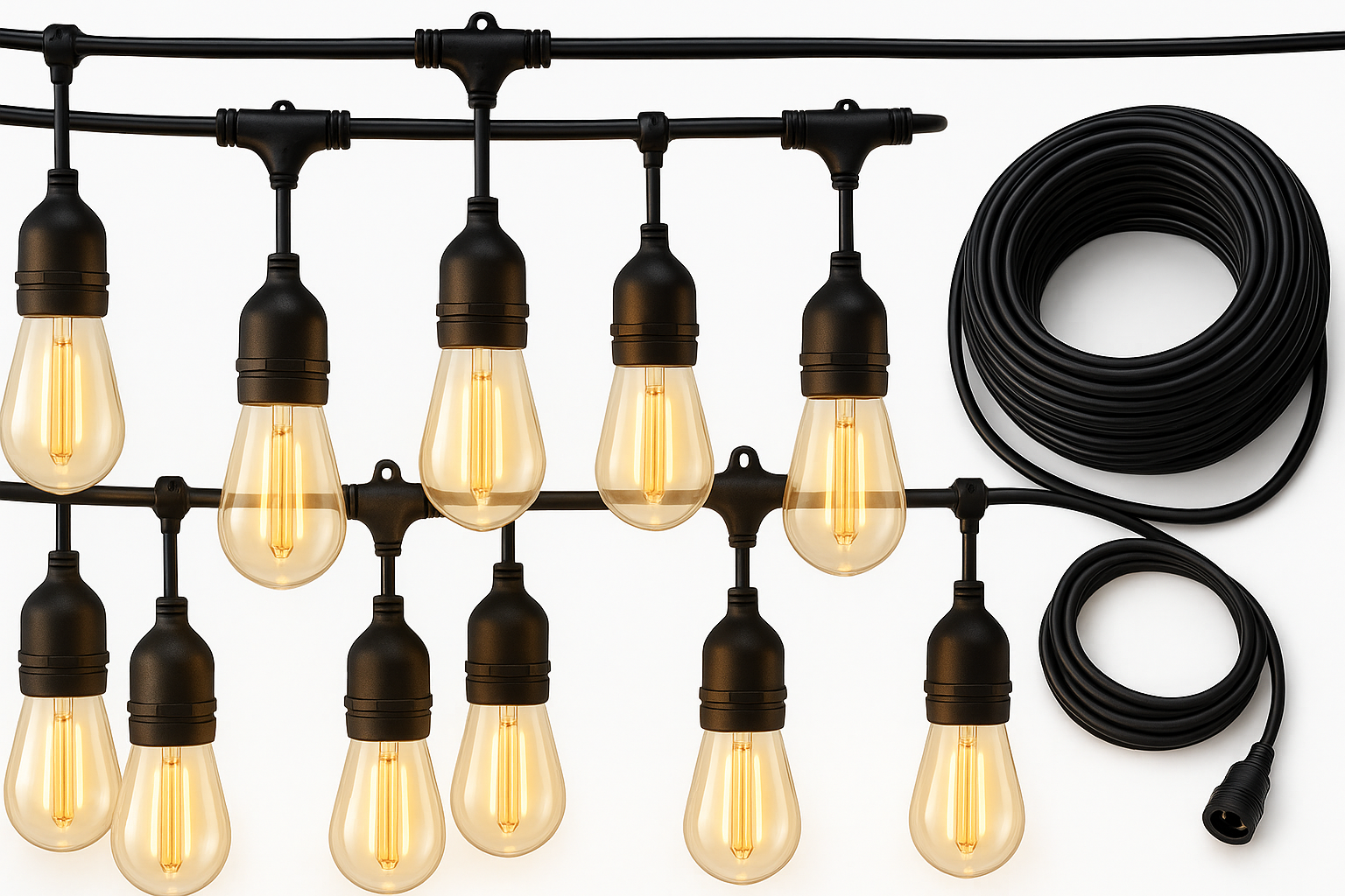 Lumora – Party lighting outdoor 15 LED lamps – 48FT IP65 waterproof
